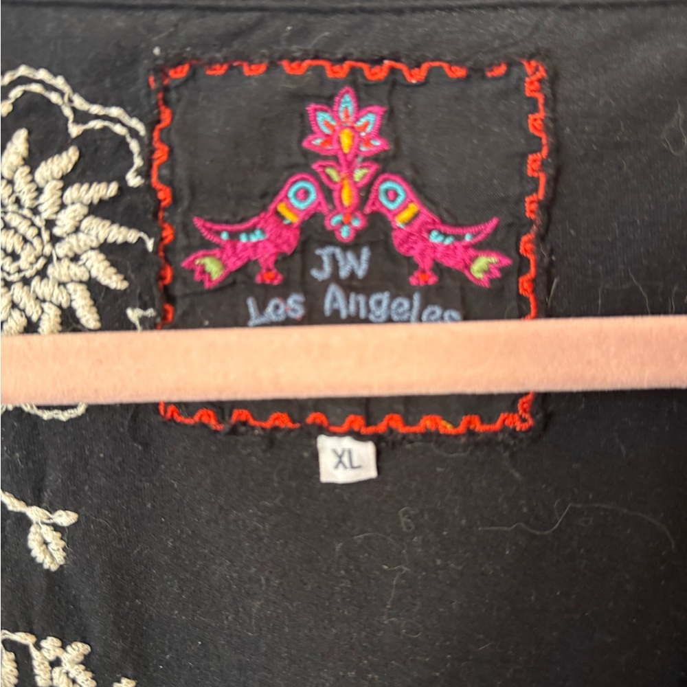 Johnny Was Black Mini with Floral Embroidery - Picture 5 of 6